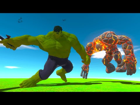 GIANT LAVA BOY VS GIANT HULK - Animal Revolt Battle Simulator