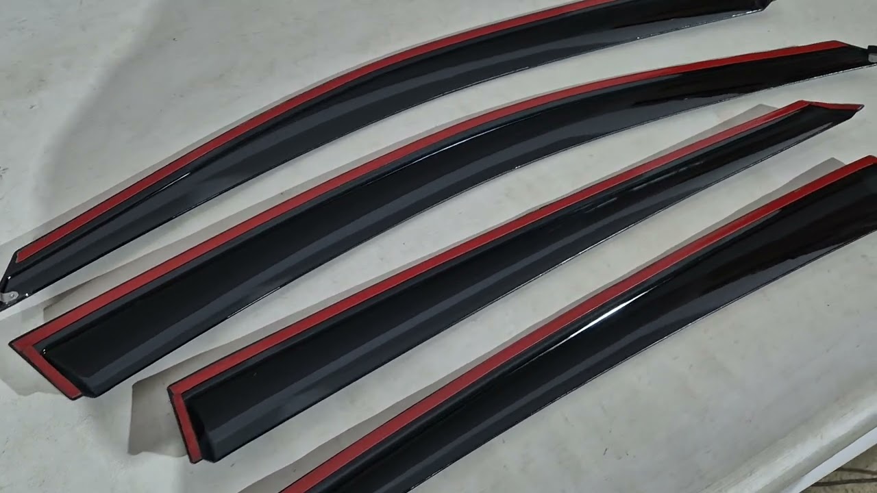 Ветровики с хромированным молдингом Niken Luxury (4 шт) Video 1