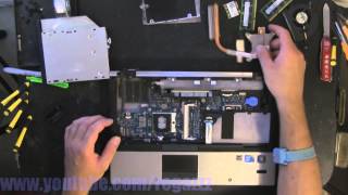 HP ELITEBOOK 8440P take apart video, disassemble, how to open disassembly
