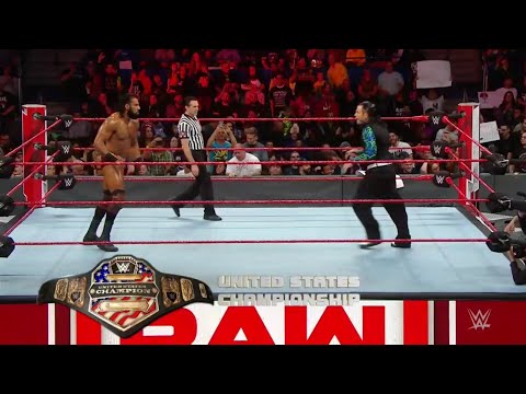 Jinder Mahal Vs Jeff Hardy Campeonato Estados Unidos - WWE Raw 16/04/2018 (En Español)