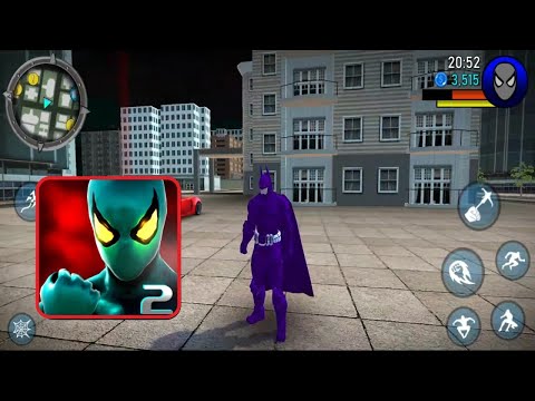 Power Spider Hero 2 - UnLock Skin Bat-Man - Superheroes Parody - Android Gameplay HD #5
