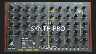 Video thumbnail for MFB Synth Pro Sound Demo by Maison Vague