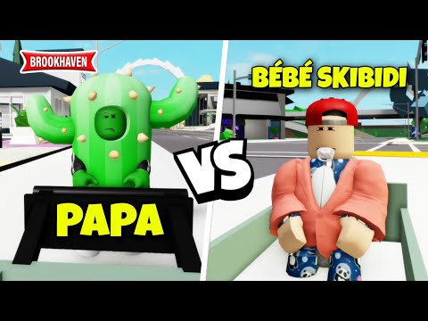 BABY WRITER DOP DOP VS DADDY CACTUS ... ! ROBLOX - BROOKHAVEN