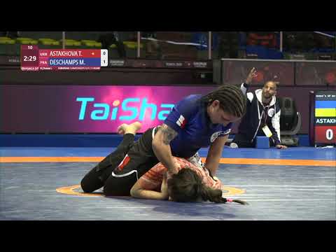 Round 1 Women's GP No-Gi - 58 kg: T. ASTAKHOVA (UKR) v. M. DESCHAMPS (FRA)