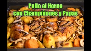 Pollo al Horno con Champiñones y Papas/recetas facil y saludables _Veronicas mundo