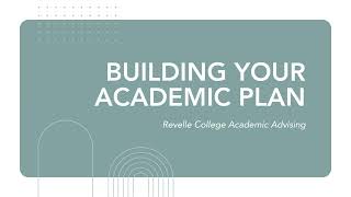 Building Your Academic Plan