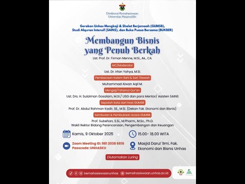 Gerakan Unhas Mengkaji dan Shalat Berjamaah TA 2025/2026