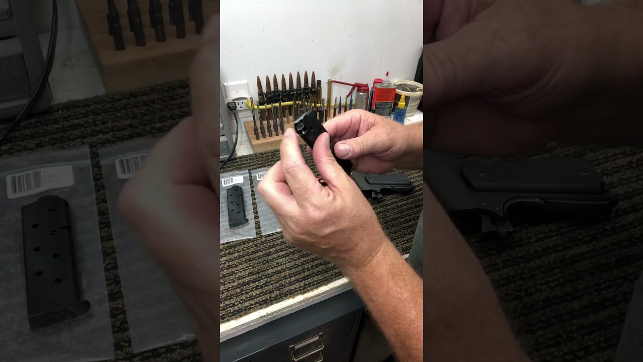 Testing new 1911 magazines for reliability.