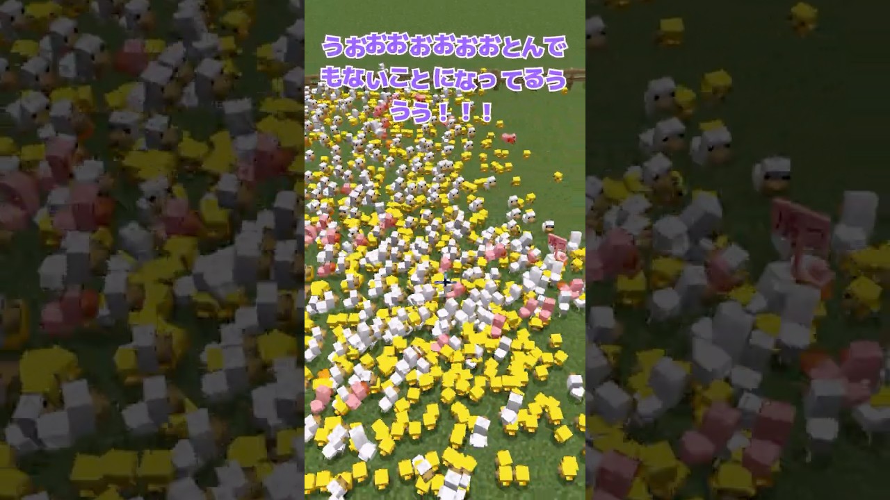 1000匹のピヨ軍 VS 1000匹の(初代)子供ニワトリ軍【マイクラ・ヒヨコ・マインクラフト・生物兵器ぴよ・ピヨ軍・エンドラ】#マイクラ  #minecraft  #ゆっくり実況 #最新アップデート