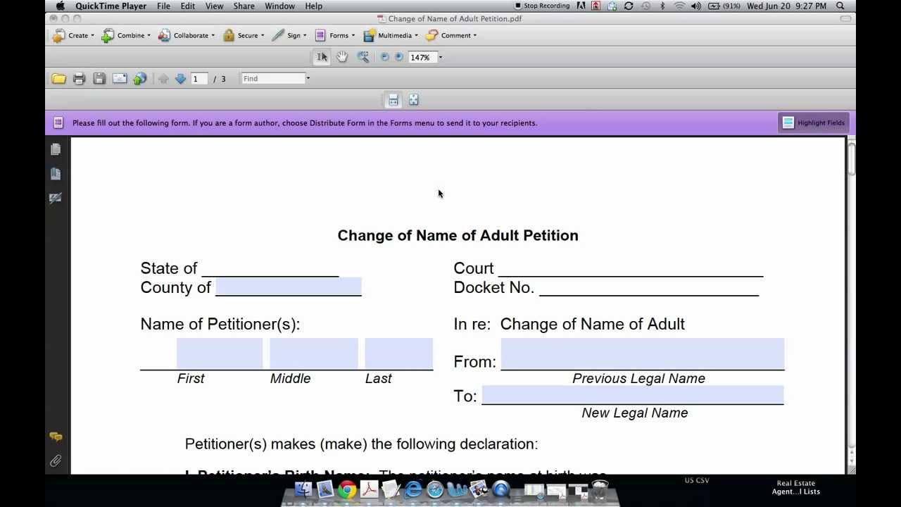 How to Fill Out a Name Change Form and Petition