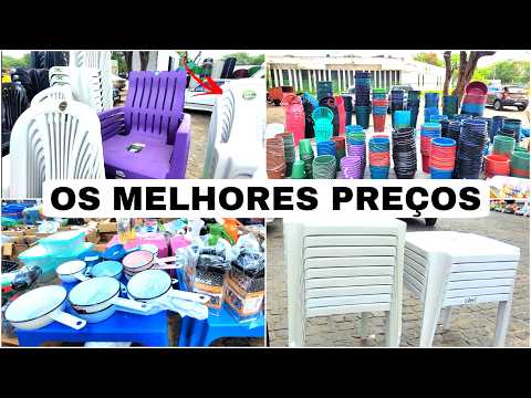 Utensílios de Cozinha, Mesas, Cadeiras, Baldes e Bacias na Feira da Algaroba de Caruaru Pernambuco