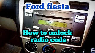 how to unlock Ford fiesta radio code || Ford fiesta || radio code || Ford fiesta radio code