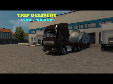 ETS2 1.25 Renault Premium Lyon - Milano // Wind Turbine Transports Delivery