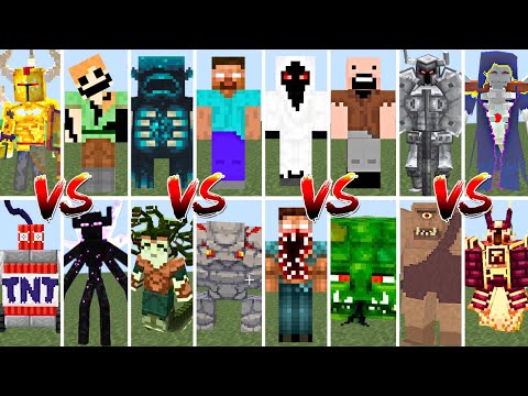 ALL BOSS MOBS TOURNAMENT (Minecraft Mob Battle)