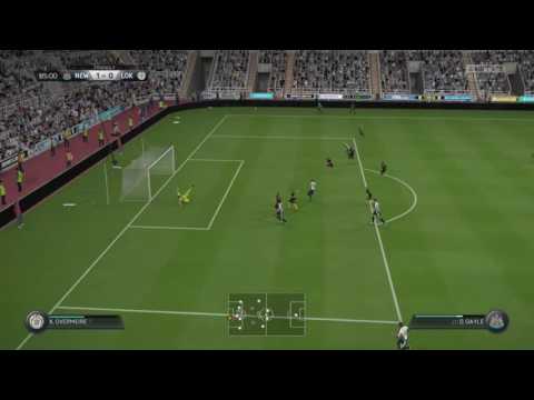 Aleksandar Mitrovic scores for Newcastle United against KSC Lokeren.