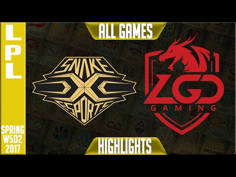 Snake vs LGD Gaming All Games - LPL Week 3 Day 2 Spring 2017 - SNK vs LGD All Games