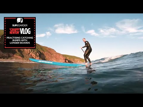 SUP Vlogger Ep12 /  Practising catching bumps and riding waves on longer boards