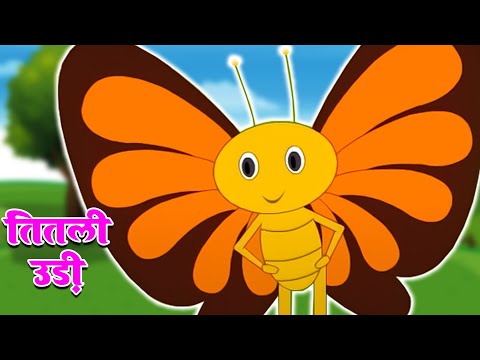 Titli Udi Bus Me Chadhi - तितली उड़ी | Hindi Rhymes For Childrens | Nursery Rhyme #chikurhymes