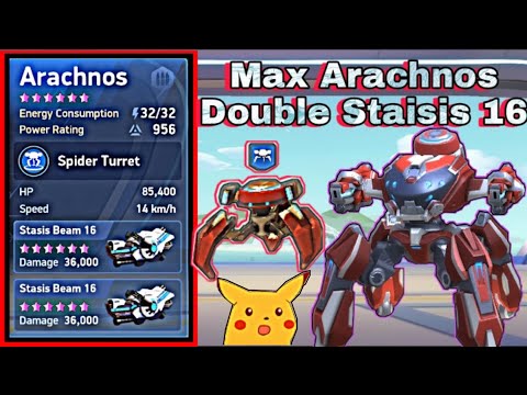 Arachnos Double Staisis 16 💯|| Mech Arena Robot Showdown || 🌟Max Upgrading 🌟