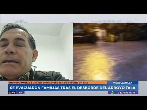 Eduardo Mujica - Evacuan familias tras inundaciones en Rosario del Tala