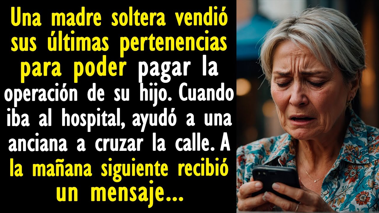 Una madre soltera buscaba dinero para pagar la operación de su hijo. Y una mañana, recibe un mensaje