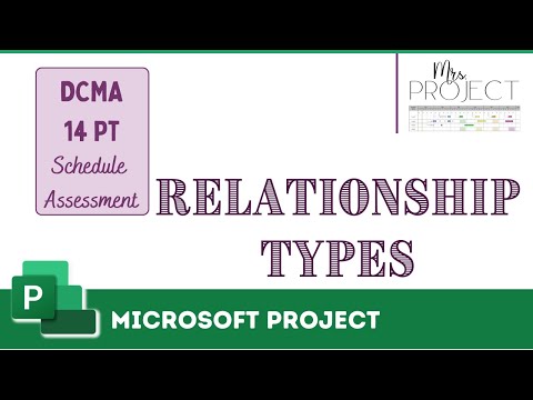 Relationship Types: DCMA 14 Pt - MS Project