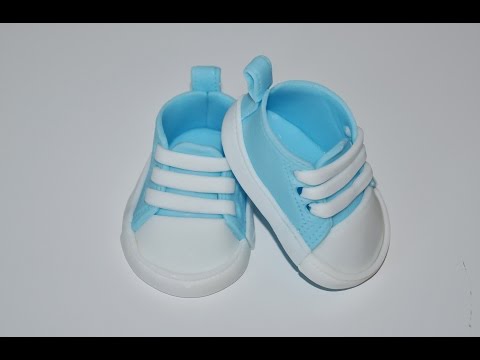 Cake decorating tutorial | How to make baby converse shoes | Sugarella Sweets Video