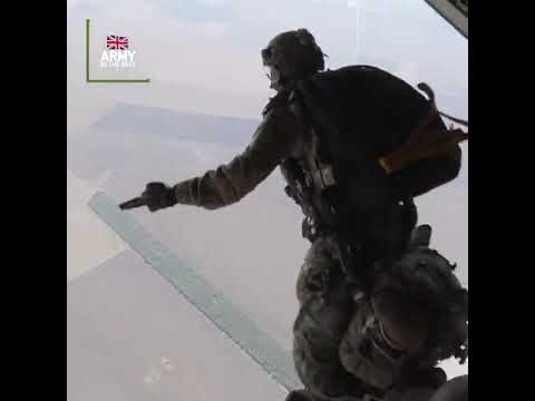 British & Ukrainian Army para troops parachute jump and recon mission , Largest parachute drop .