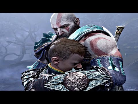 God of War 5 Ragnarok - Kratos Saves & Hugs Atreus Emotional Scene (4K 60FPS) PS5