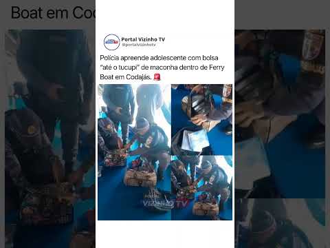 Polícia apreende adolescente com bolsa “até o tucupi” de maconha dentro de Ferry Boat em Codajás. 🚨