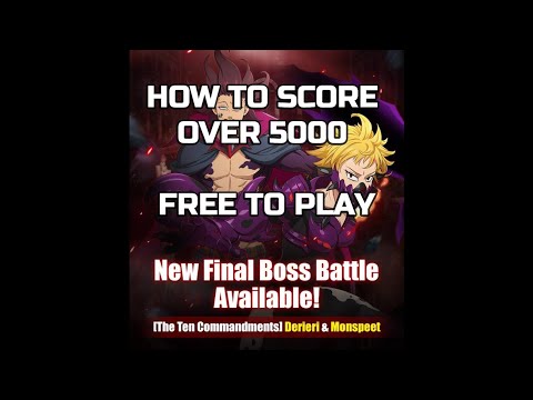 How to score 5000 on Final Boss Derieri & Monspeet FREE TO PLAY - Seven Deadly Sins: Grand Cross
