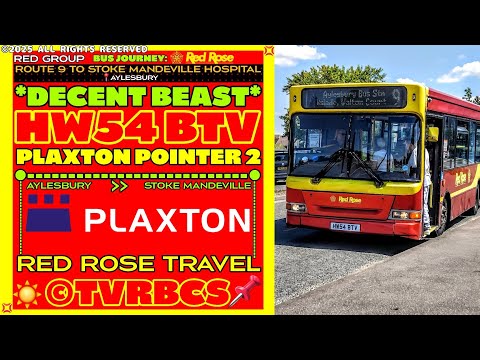 *Still Ongoing👍* | Bus Ride | Red Rose | HW54 BTV | 9 To Stoke Mandeville | Plaxton Pointer 2