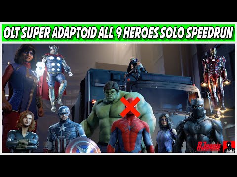 Marvel's Avengers - OLT Super Adaptoid Boss Fight Speedrun - All 9 Heroes in 7 Mins 50 Seconds !!!!