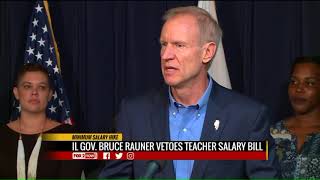 Rauner vetoes bill raising Illinois minimum teacher salaries