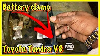 DIY TOYOTA TUNDRA HOW TO INSTALL A RUBBER  BATTERY CLAMP HOLD DOWN