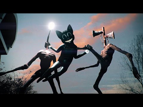 Siren Head vs Cartoon Cat vs Light Head