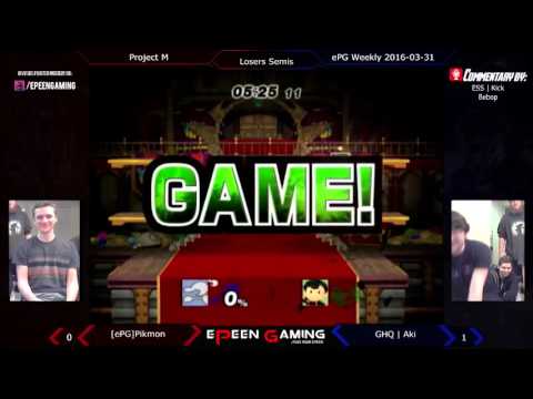 Smash @ TTH - [ePG]Pikmon (G&W) Vs. GHQ | Aki (Ness) (Losers Semis) - Project M Singles