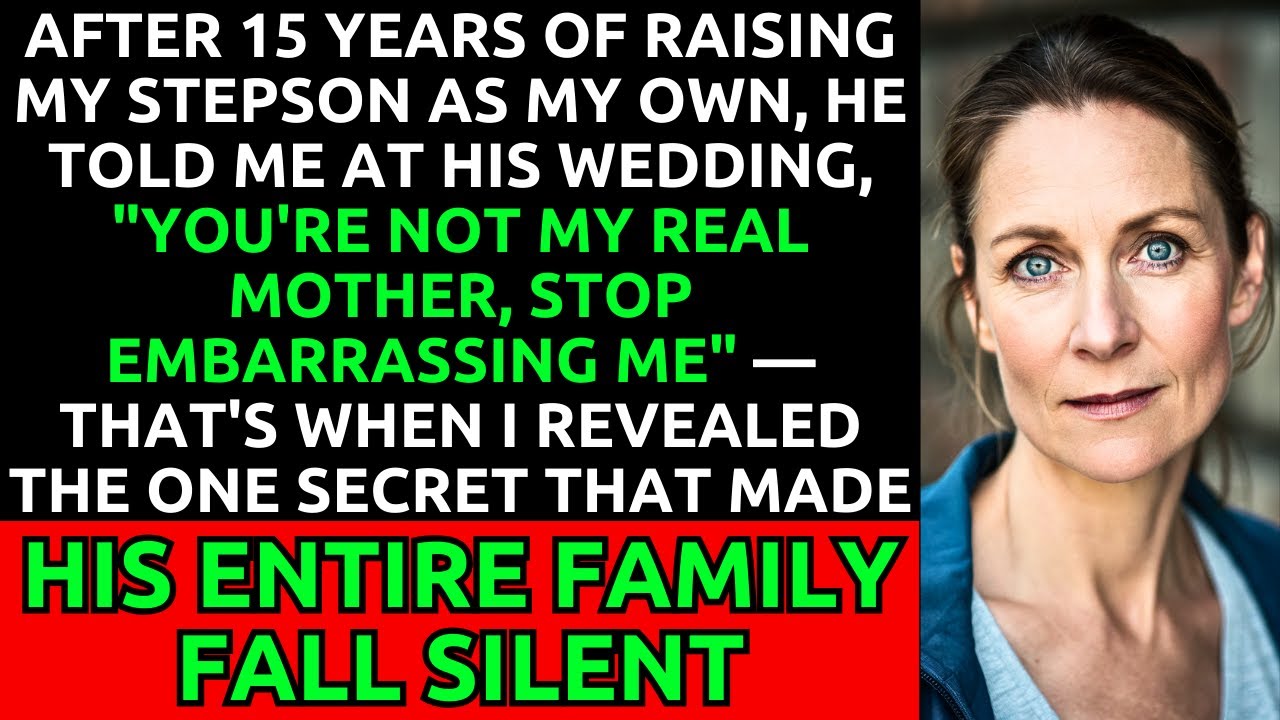 After 15 Years as His Mother, My Stepson Rejected Me at His Wedding—Then I Revealed the Secret