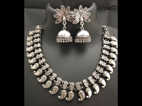 Silver necklace set designs