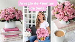El Regalo Perfecto - Arreglo Floral Artificial de Peonias Rosas