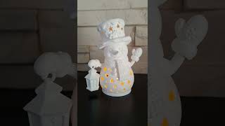 Sněhuláček na LED svíčku (včetně LED svíčky)