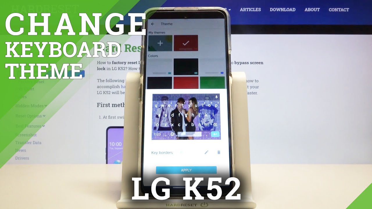 How to Customize Keyboard Theme on LG K52 – Theme using Photo