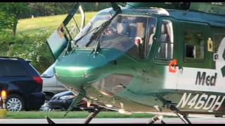 preview picture of video 'Medivac Helicopter BK 117 Leaving Medina General Hospital'