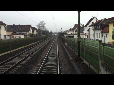 HD720cam - Führerstandsmitfahrt - Kostheim - Niederwalluf - Rüdesheim - Tunnel