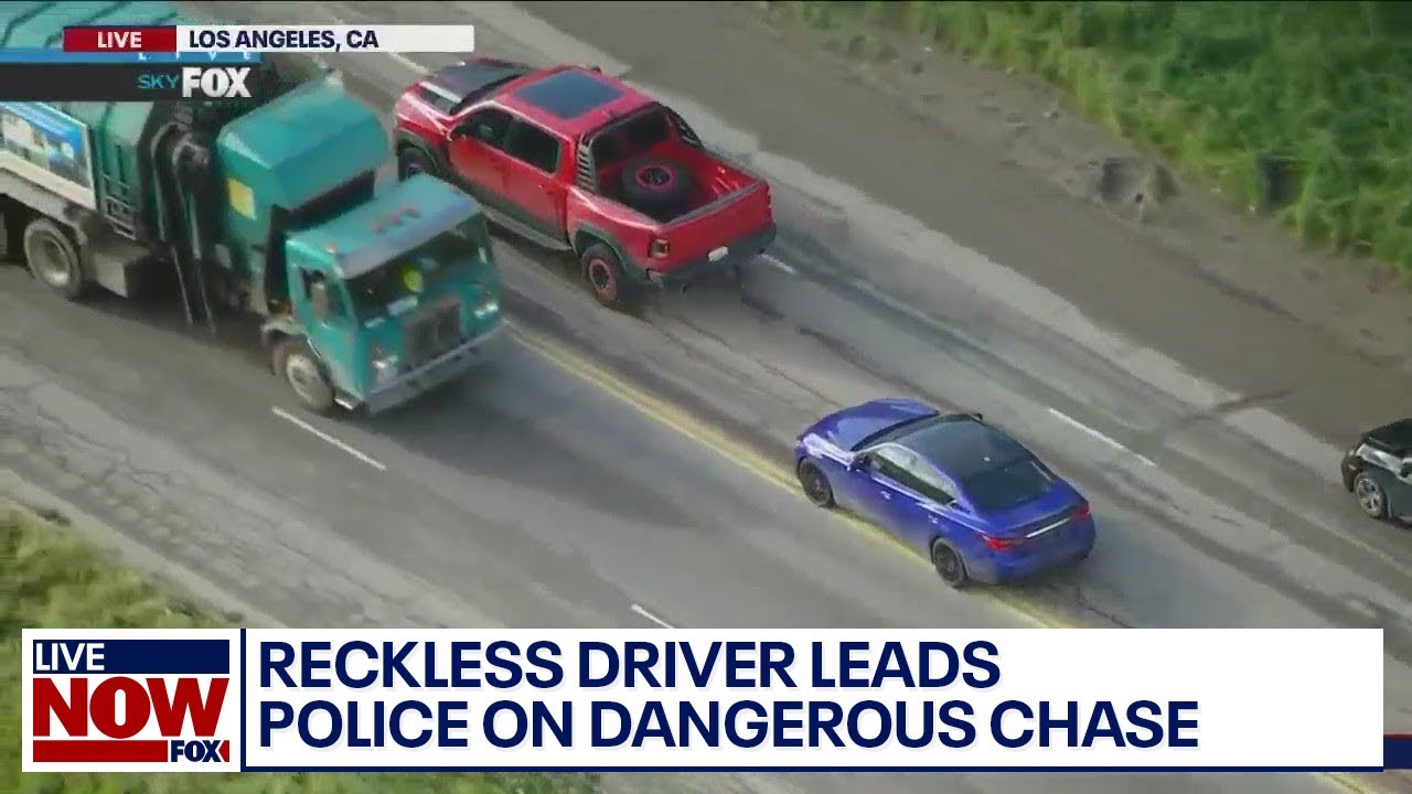 Crazy police scuttle disrupts Monday morning dash back and forth in LA  | LiveNOW from FOX thumbnail