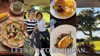 LDW VLOG: visiting my grandparents in MI, pickleball + golfing, unpacking & resetting, date dessert 