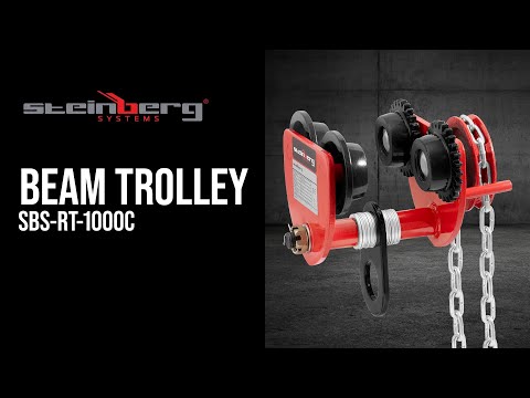 video - Beam Trolley - 1,000 kg - flange range 70-110 mm - with chain