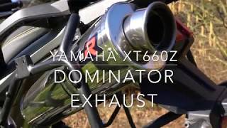 Dominator Exhaust on a Yamaha XT660Z
