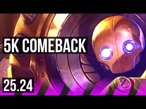 BLITZCRANK & Kai'Sa vs PYKE & Zeri (SUP) | 5k comeback | KR Master | 25.24