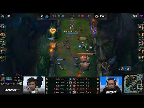 C9 Bot lvl2 Dive First Blood | Worlds 2021
